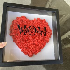 Moederdag Forever flowers zwarte lijst